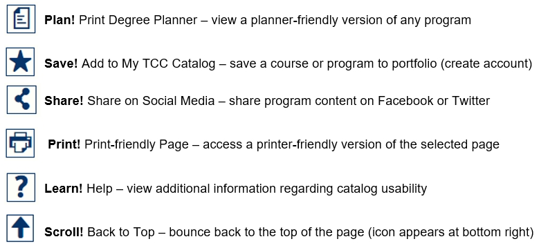 Catalog Helpful Tips: Plan, Save, Share, Print, Learn, and Scroll